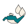 oil-can-icon The drawn image of an oil can, a few drops of oil coming from its spout.